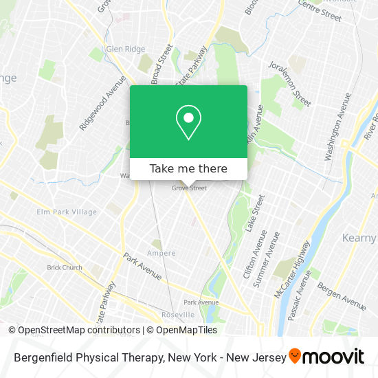 Mapa de Bergenfield Physical Therapy