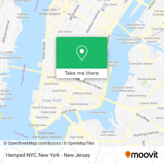 Hemped NYC map