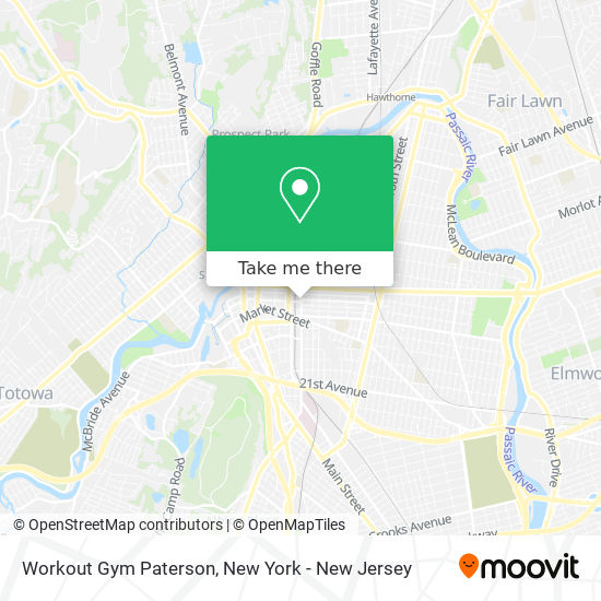 Mapa de Workout Gym Paterson