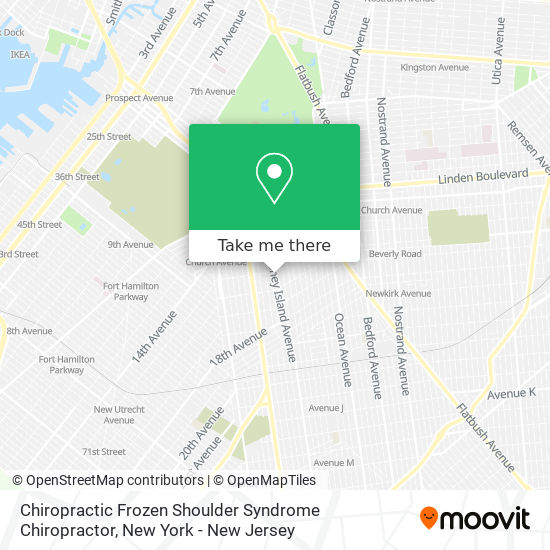 Chiropractic Frozen Shoulder Syndrome Chiropractor map