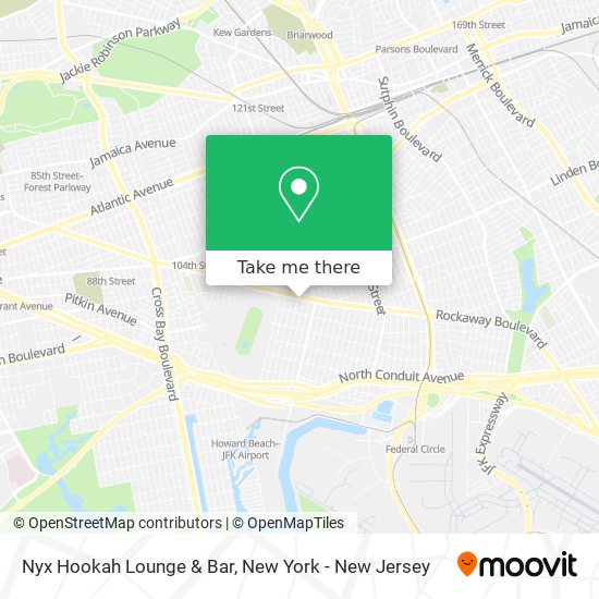 Mapa de Nyx Hookah Lounge & Bar