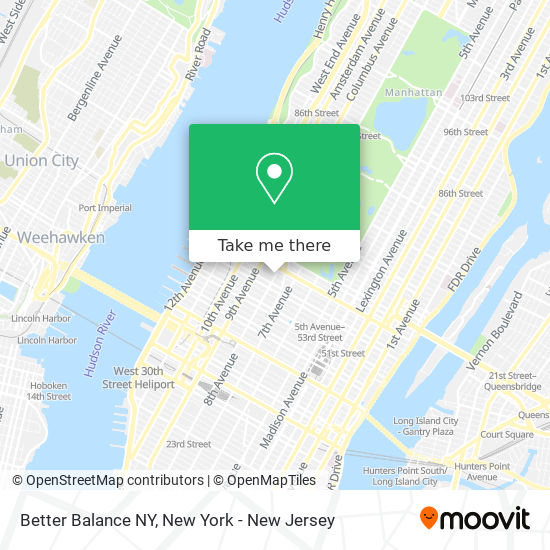 Mapa de Better Balance NY