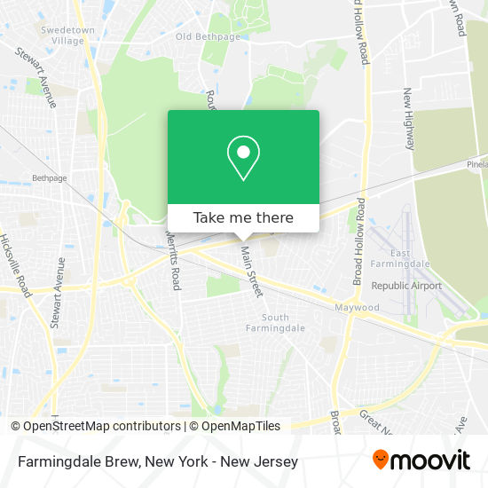 Farmingdale Brew map