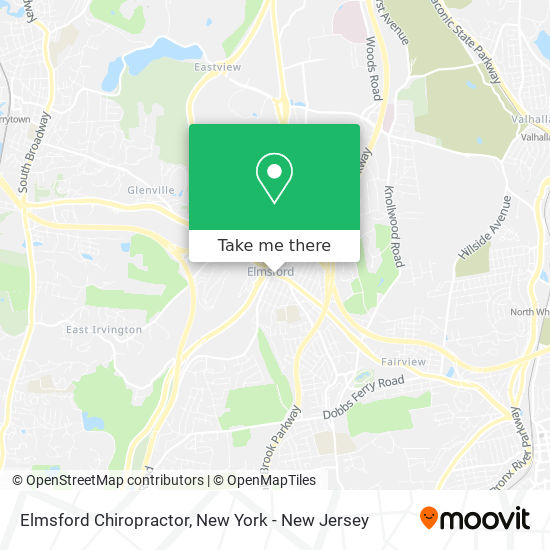 Elmsford Chiropractor map