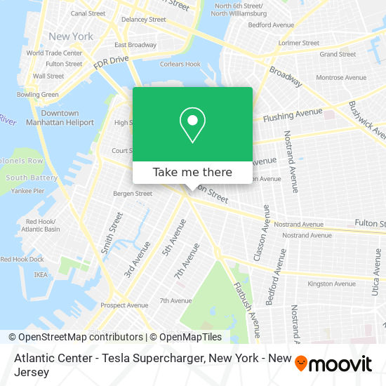 Mapa de Atlantic Center - Tesla Supercharger