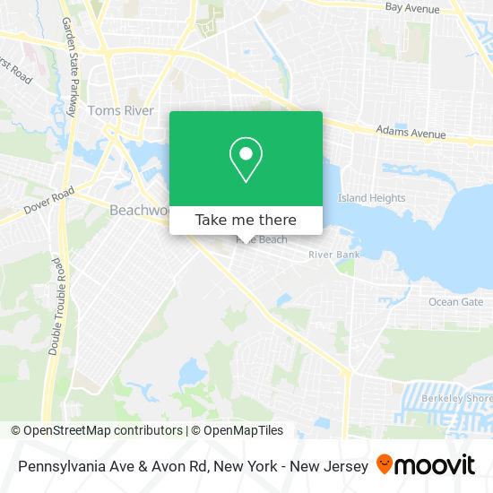 Pennsylvania Ave & Avon Rd map