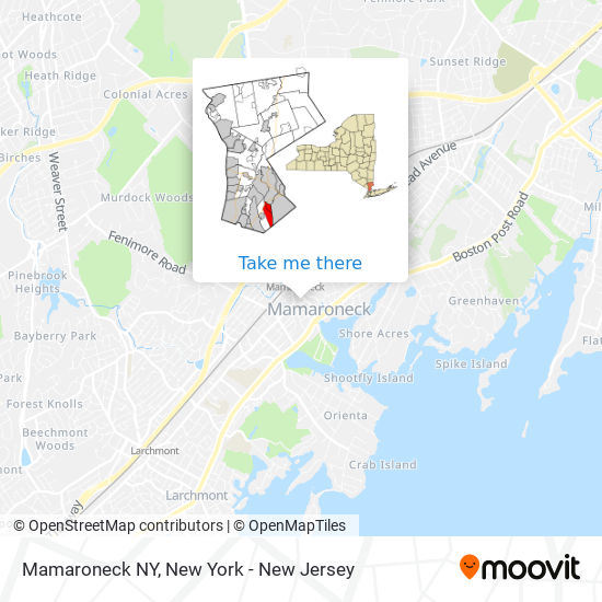 Mamaroneck NY map