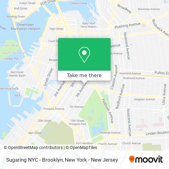 Sugaring NYC - Brooklyn map