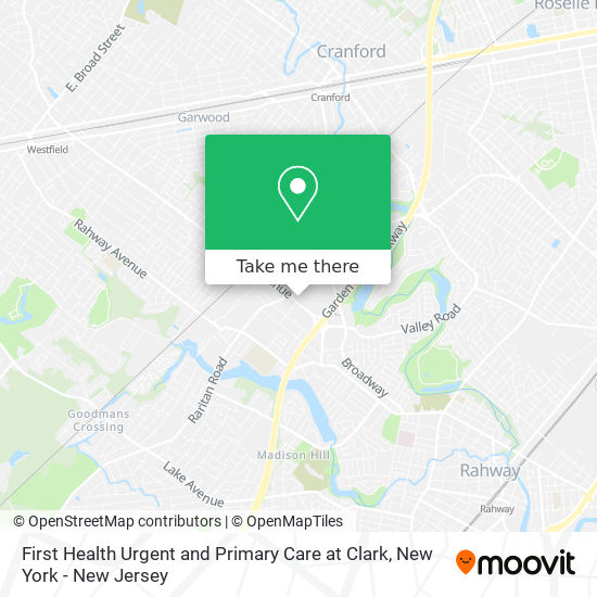 First Health Urgent and Primary Care at Clark map