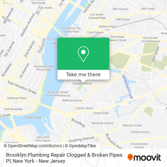 Brooklyn Plumbing Repair Clogged & Broken Pipes Pl map