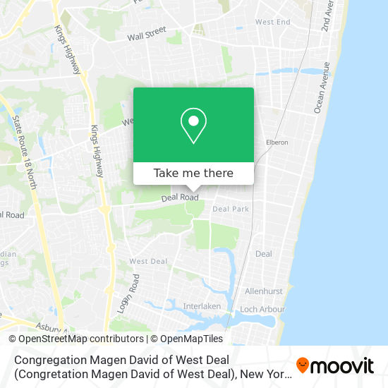 Mapa de Congregation Magen David of West Deal