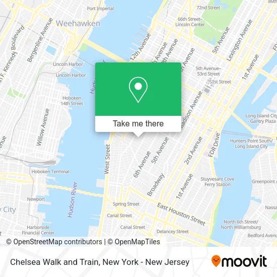 Chelsea Walk and Train map