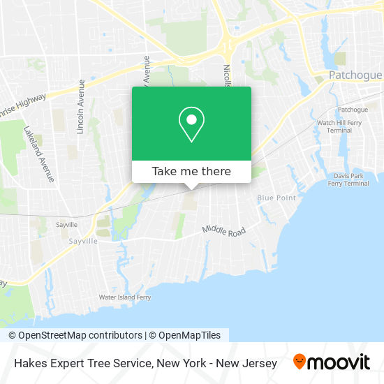 Hakes Expert Tree Service map