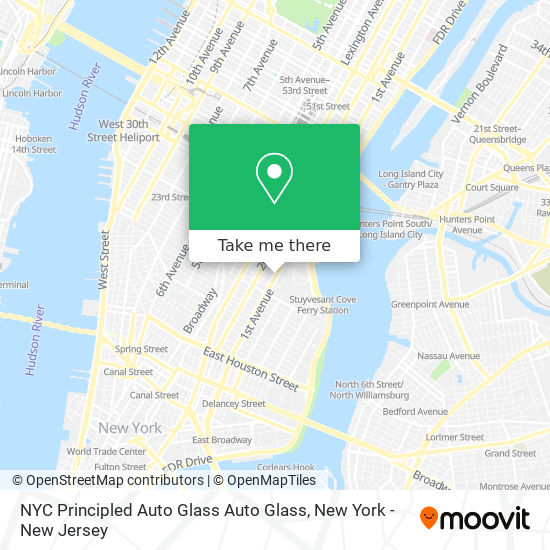 NYC Principled Auto Glass Auto Glass map