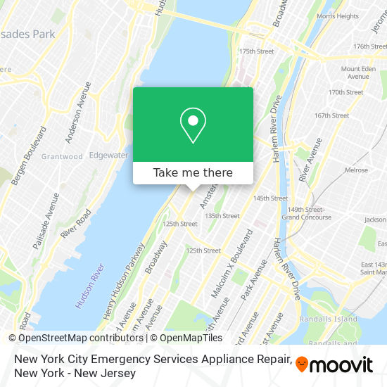 New York City Emergency Services Appliance Repair map