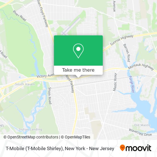 Mapa de T-Mobile (T-Mobile Shirley)