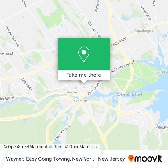 Wayne's Easy Going Towing map