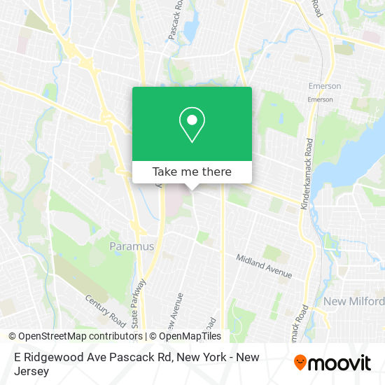 E Ridgewood Ave Pascack Rd map