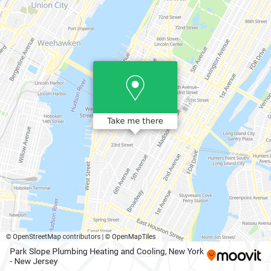 Park Slope Plumbing Heating and Cooling map