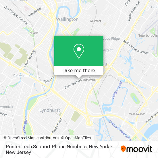 Printer Tech Support Phone Numbers map