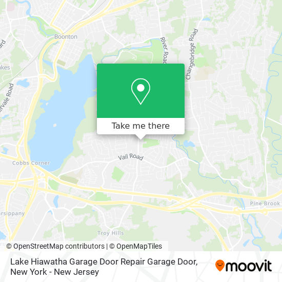 Mapa de Lake Hiawatha Garage Door Repair Garage Door