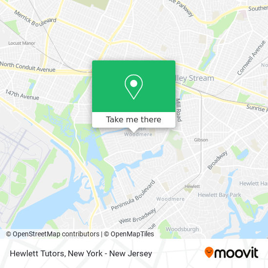 Hewlett Tutors map