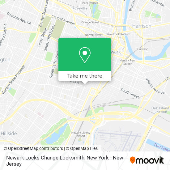 Newark Locks Change Locksmith map