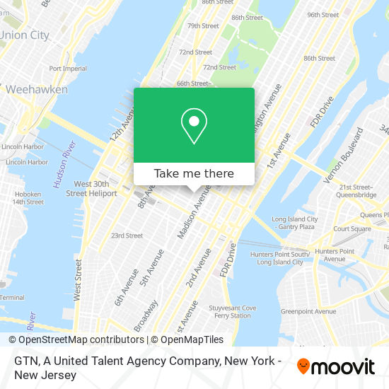 GTN, A United Talent Agency Company map