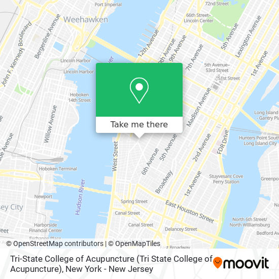 Mapa de Tri-State College of Acupuncture