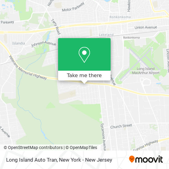 Long Island Auto Tran map