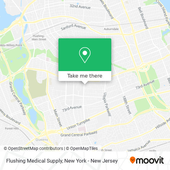 Flushing Medical Supply map