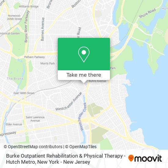 Mapa de Burke Outpatient Rehabilitation & Physical Therapy - Hutch Metro