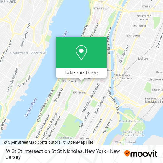 W St St intersection St St Nicholas map