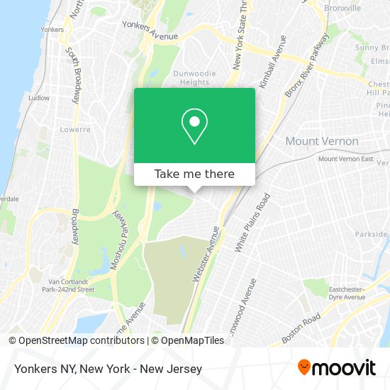 Yonkers NY map