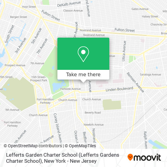 Lefferts Garden Charter School map