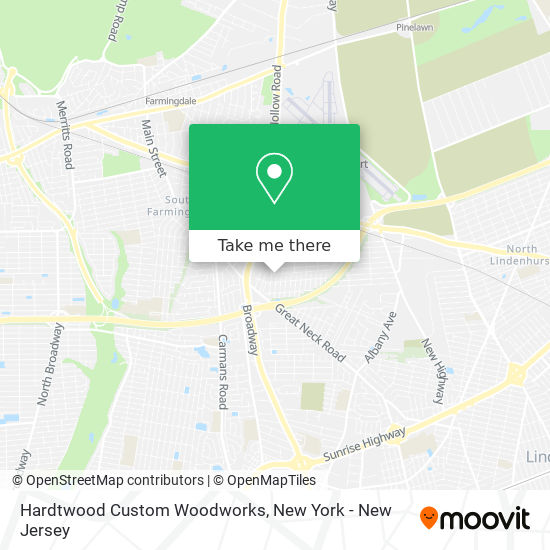 Hardtwood Custom Woodworks map