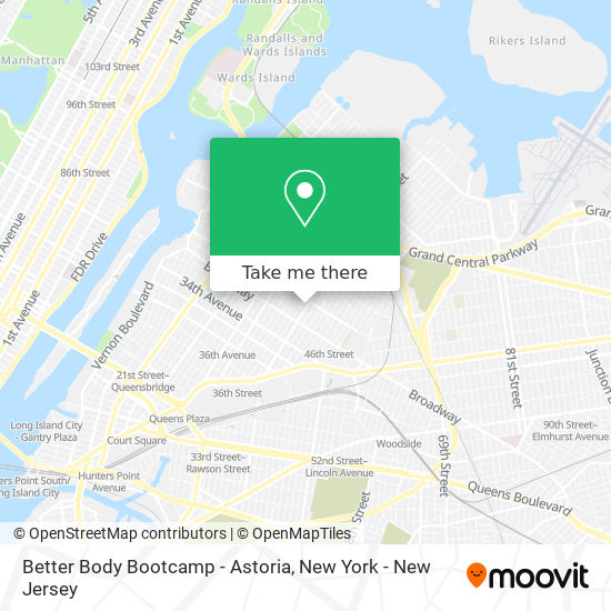 Better Body Bootcamp - Astoria map