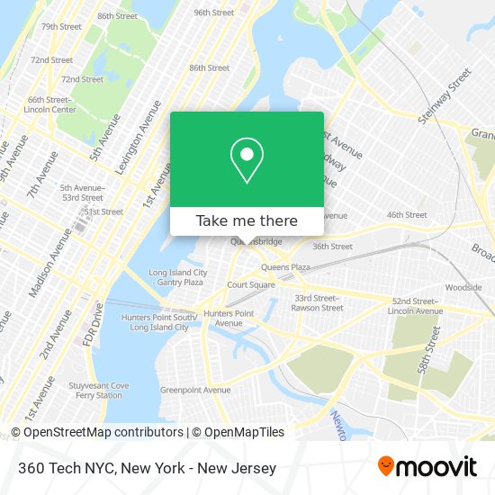 Mapa de 360 Tech NYC