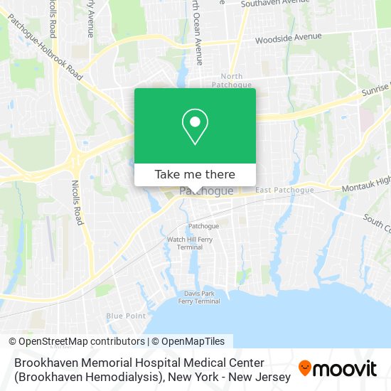 Brookhaven Memorial Hospital Medical Center (Brookhaven Hemodialysis) map