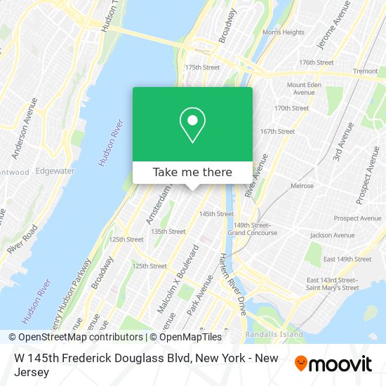 W 145th Frederick Douglass Blvd map