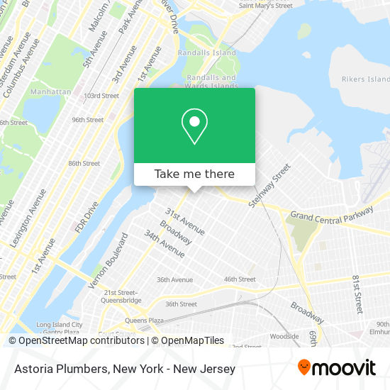 Astoria Plumbers map