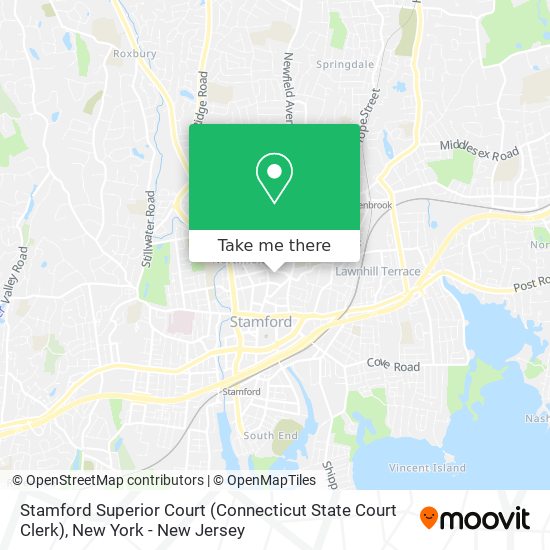 Mapa de Stamford Superior Court (Connecticut State Court Clerk)