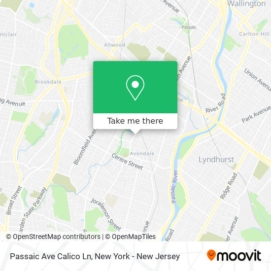 Passaic Ave Calico Ln map