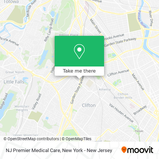 NJ Premier Medical Care map