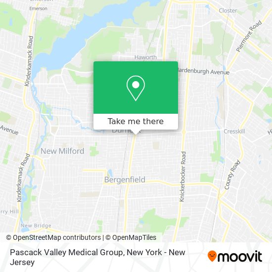 Mapa de Pascack Valley Medical Group