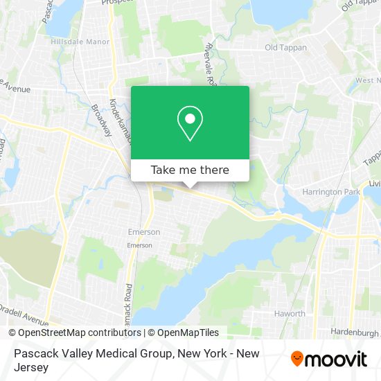 Mapa de Pascack Valley Medical Group