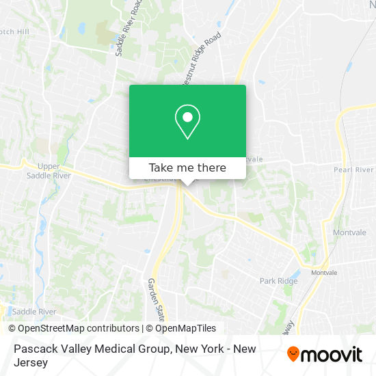 Mapa de Pascack Valley Medical Group