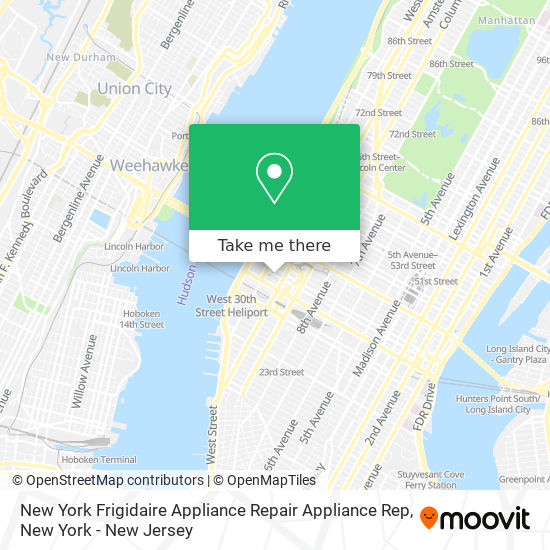 Mapa de New York Frigidaire Appliance Repair Appliance Rep