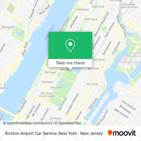 Boston Airport Car Service map