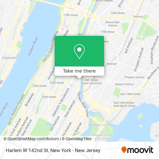 Harlem W 142nd St map